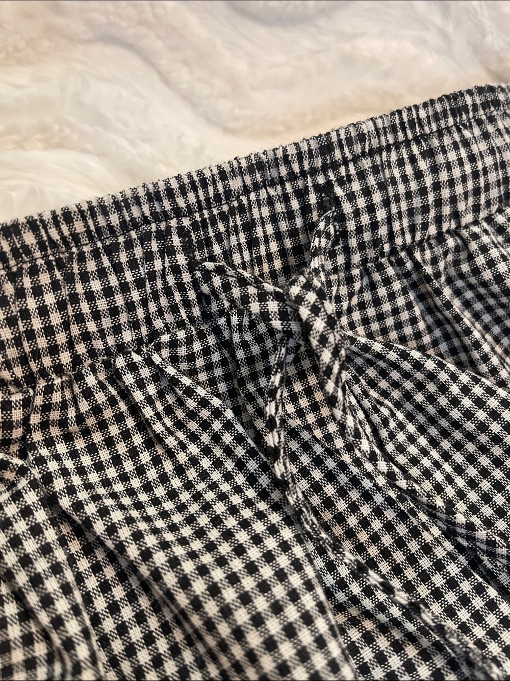 NWOT Wide-Leg B&W Checked Pants w/Pockets - Picture 12 of 16